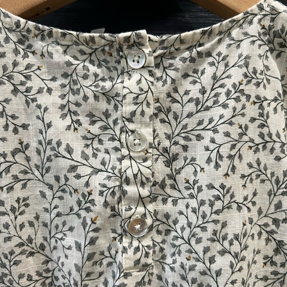 NWOT Rylee + Cru Gathered Waist Floral Leaf Print Cotton Dress Size 8-9y - Picture 6 of 8